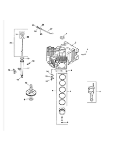 Cv25-69558 Crankcase Diagram and Parts List for M60-KH 53AB5BAX150-25-HP Cub Cadet Lawn Tractor